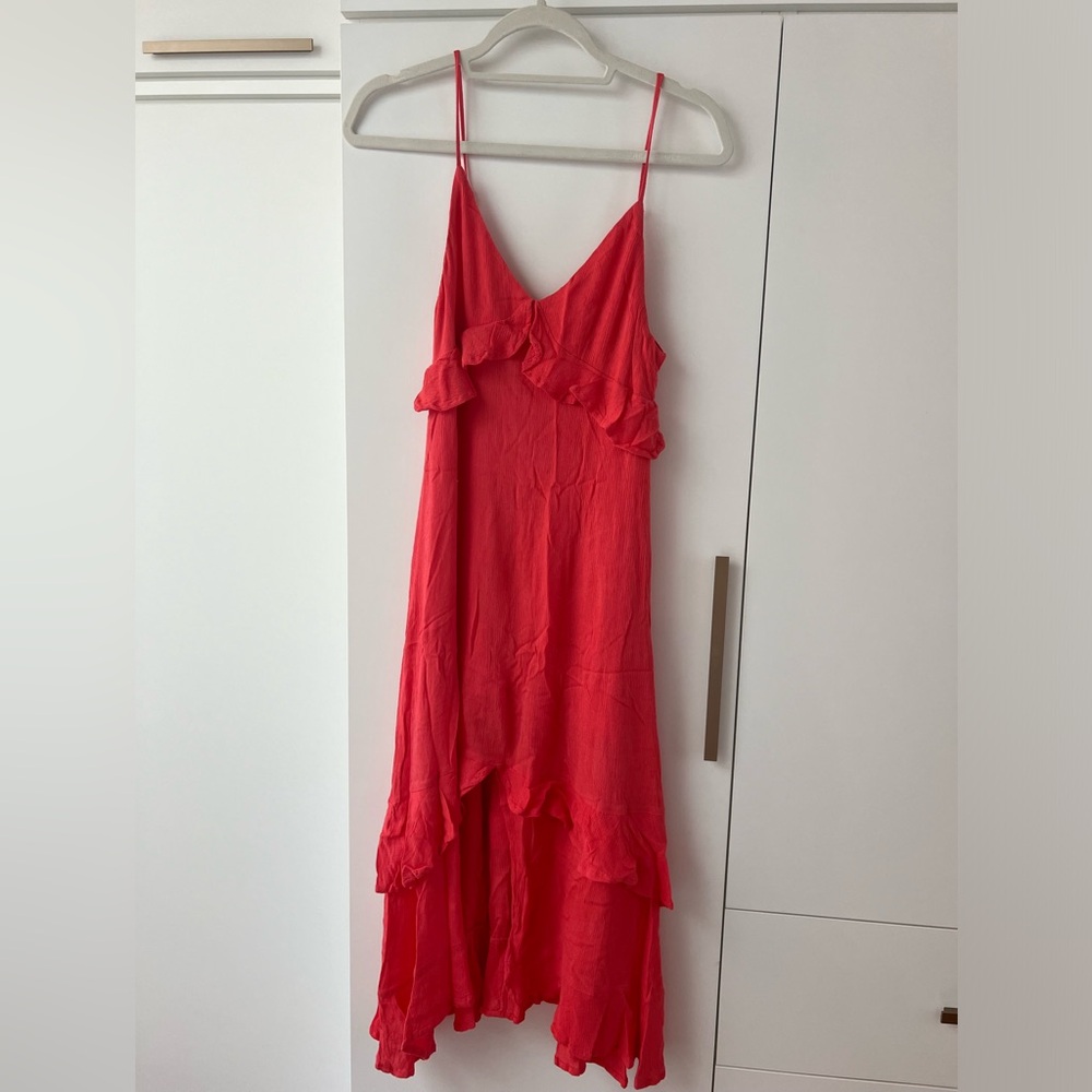 Hot pink tie back lulus dress